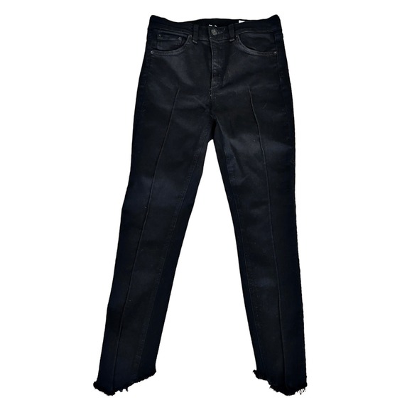 RAG & BONE Jeans High Rise Ankle Skinny Black Manson Designer Denim Raw Hem 28 - Picture 8 of 10